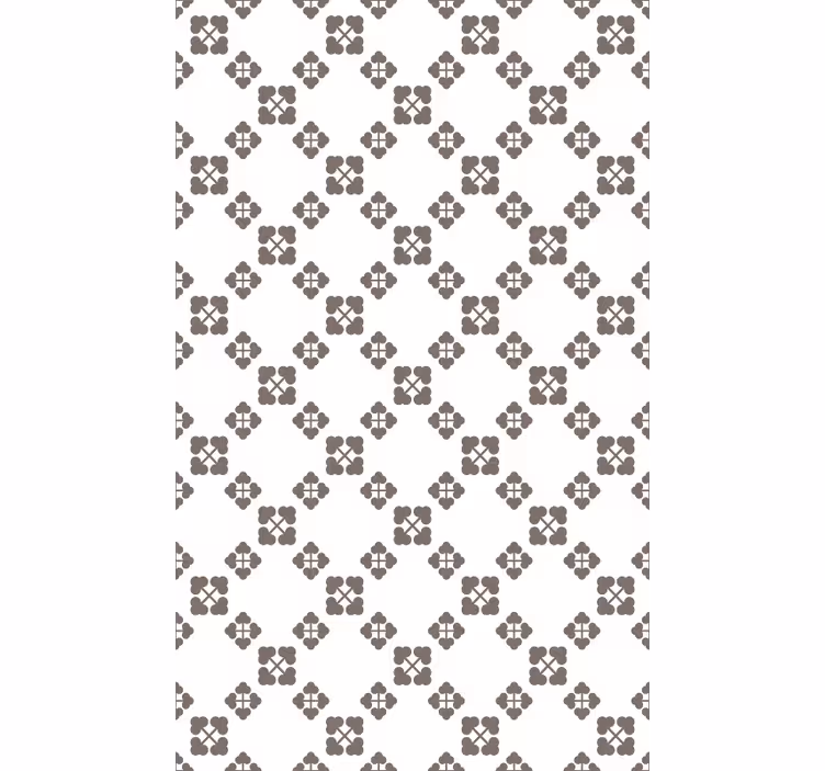 Tapet natur beige firekløverdesign - Tenstickers