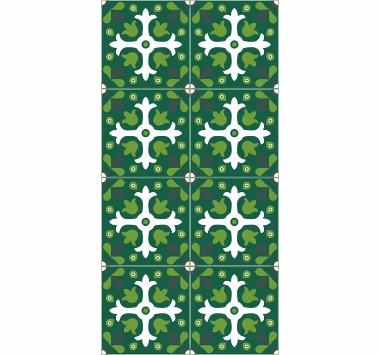 Tapet natur smaragd botanisk trykk - Tenstickers