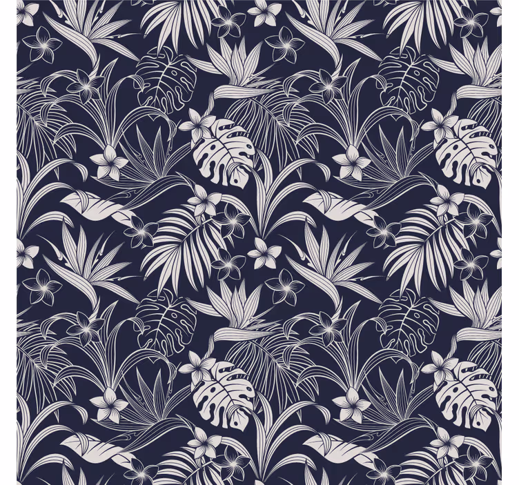 Tapet natur tropisk blomsterdesign - Tenstickers