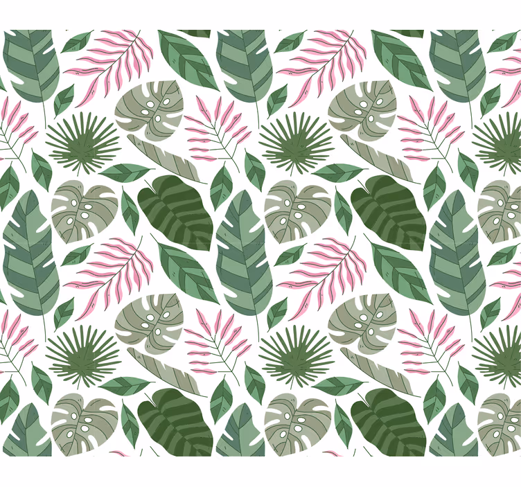 Tapet natur tropiske bladmotiver - Tenstickers