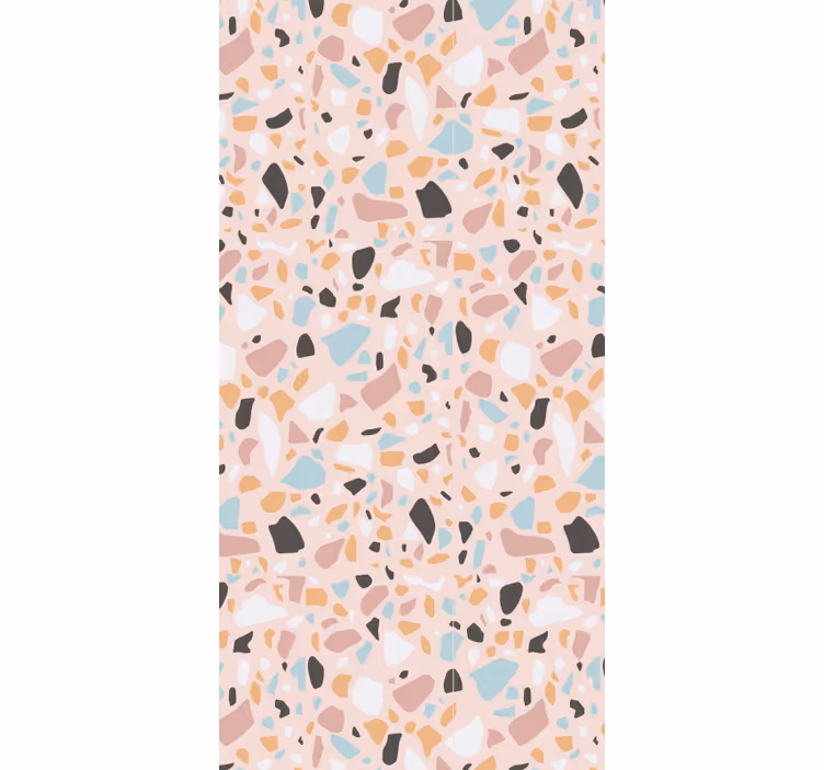 Tapet annet rosa og blå akvarell terrazzo - Tenstickers