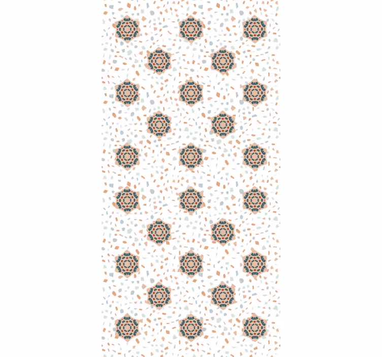 Tapet annet terrazzo med blomster - Tenstickers