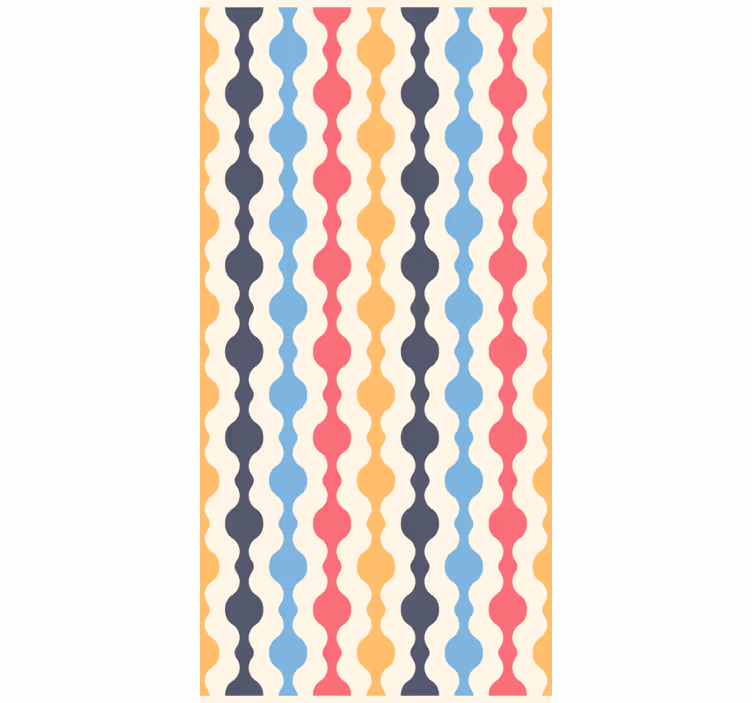 Tapet vintage fargerike retro linjer - Tenstickers