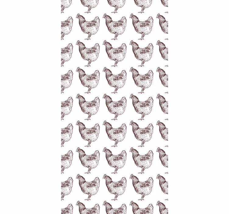 Tapet barn original hønse-design - Tenstickers