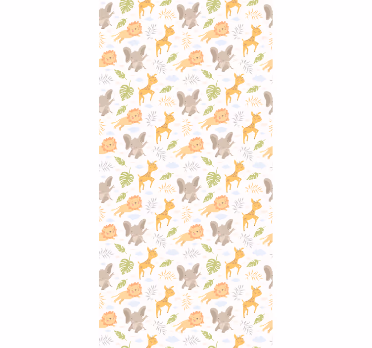 Tapet barn nordisk minimalistisk safari - Tenstickers