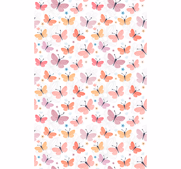 Tapet barn med fl flying sommerfugler - Tenstickers