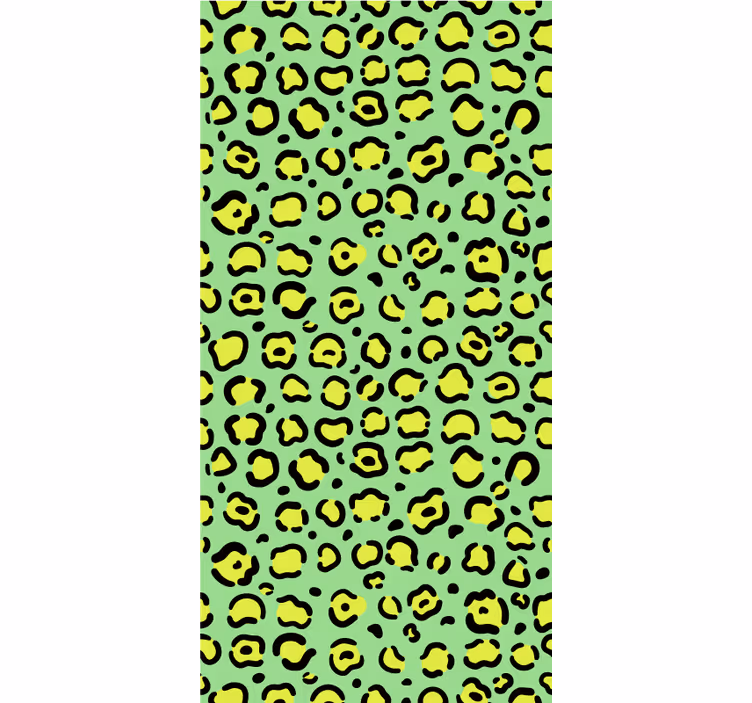 Tapet barn fargerik leopard på pistasje - Tenstickers