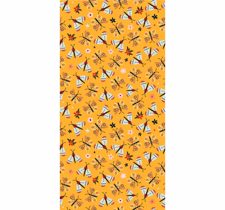 Tapet barn i gult tradisjonelt design - Tenstickers