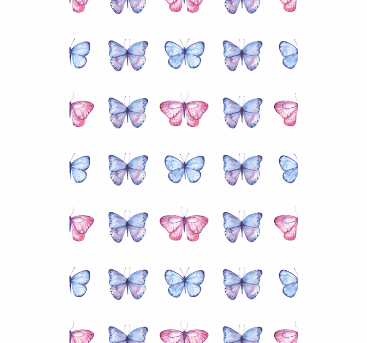 Tapet barn blå og rosa vinger - Tenstickers