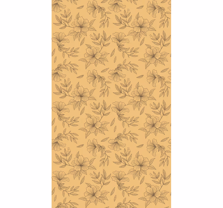 Tapet korridor beige stiliserte mønstre - Tenstickers
