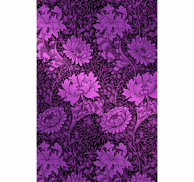 Lilla botanisk motiv tapet korridor - Tenstickers