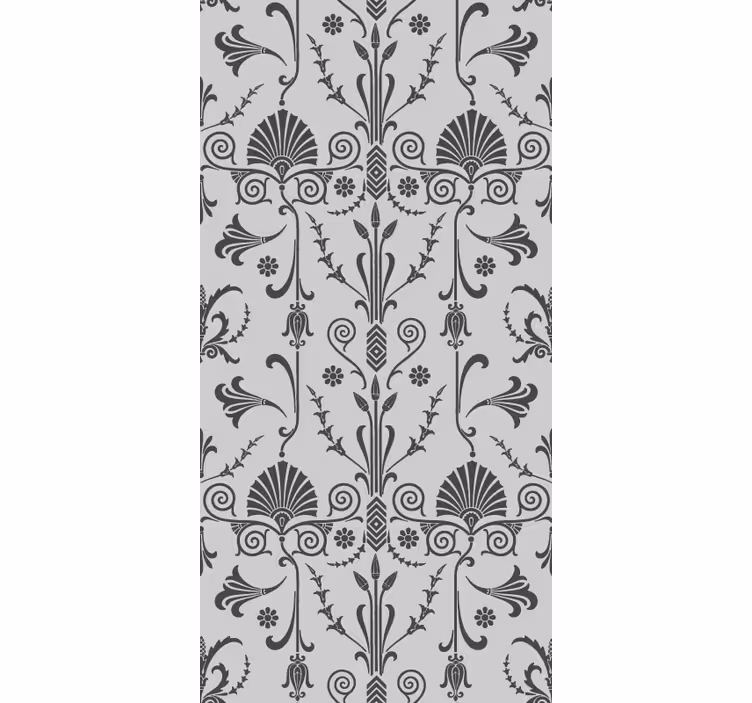 Tapet korridor elegante botaniske arrangementer - Tenstickers