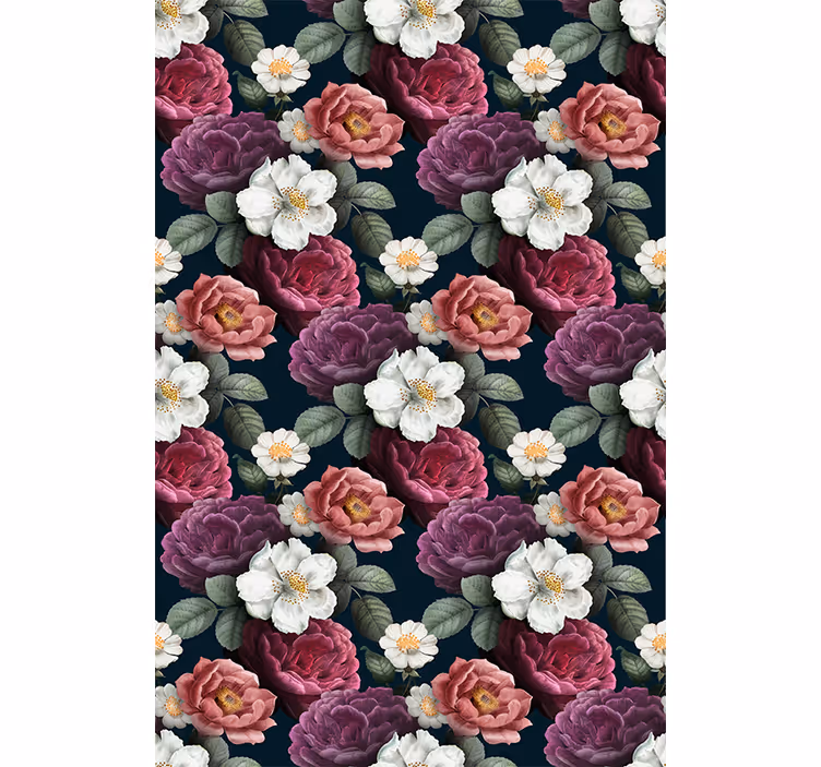 Graceful bloom komposisjon tapet korridor - Tenstickers