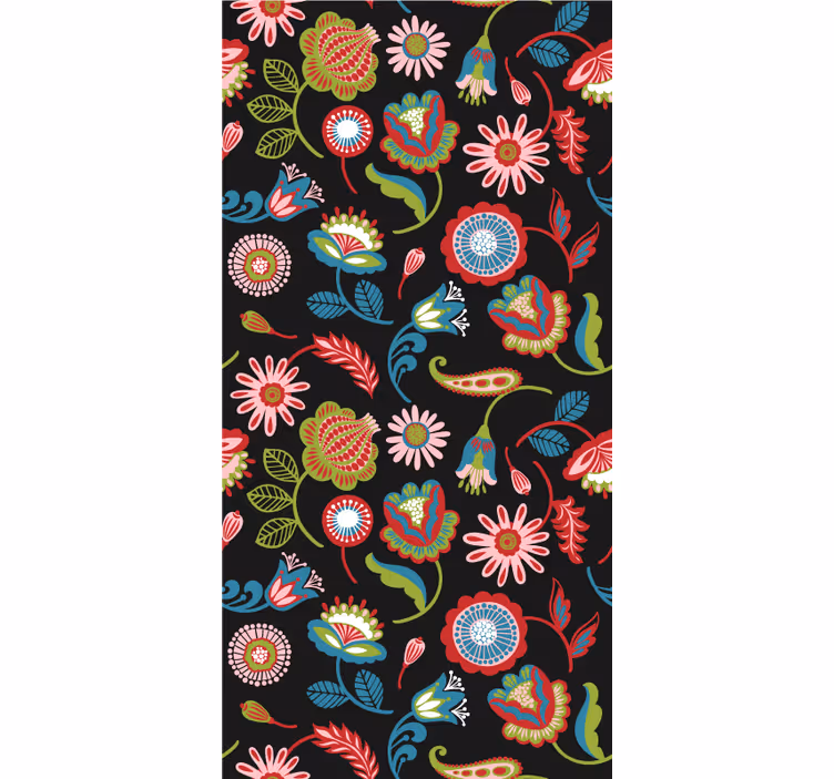 Elegante botaniske motiver tapet korridor - Tenstickers
