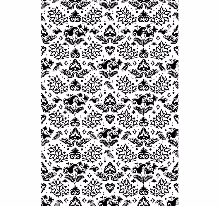 Elegant blomsterdesign tapet korridor - Tenstickers