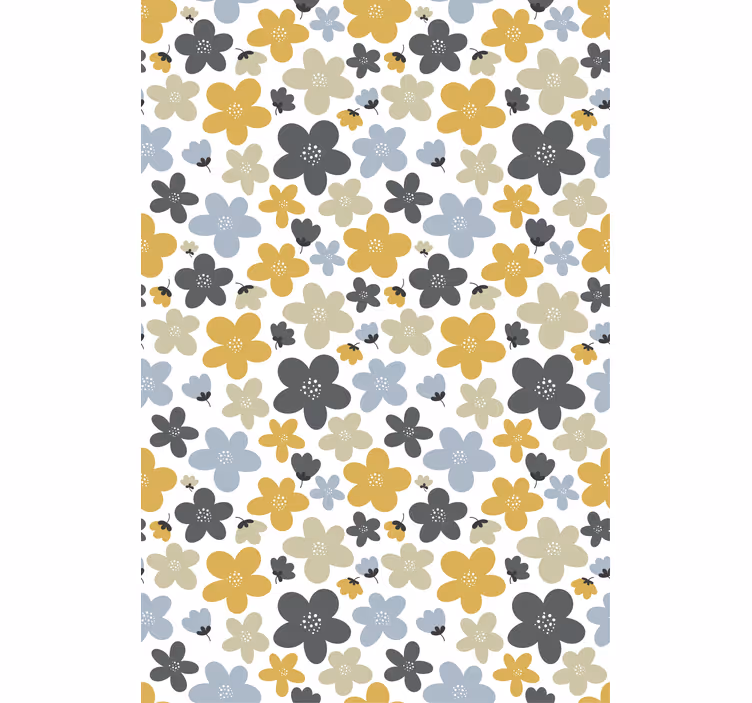Nordisk tapet pastellfargede abstrakte blomster - Tenstickers