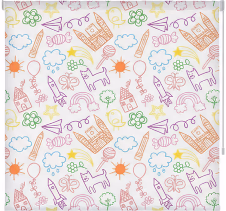 Nordisk tapet lekent doodle mønster - Tenstickers
