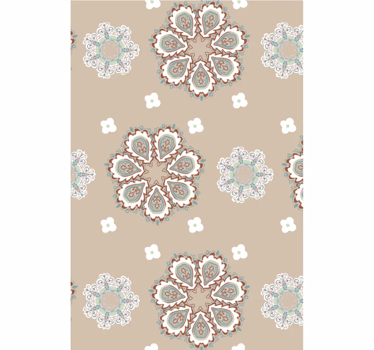 Elegant blomsterdesign tapet stue - Tenstickers