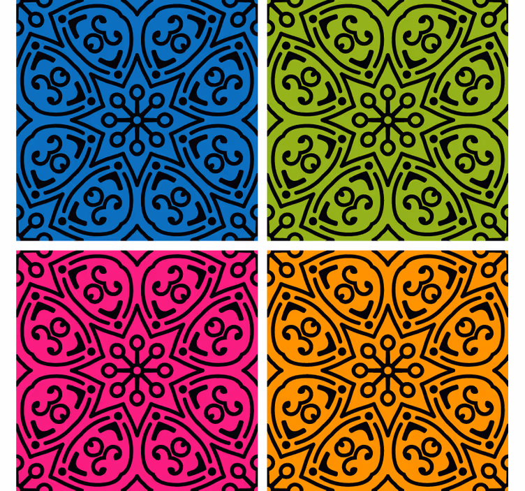 Mandala mønstre tapet fliser - Tenstickers
