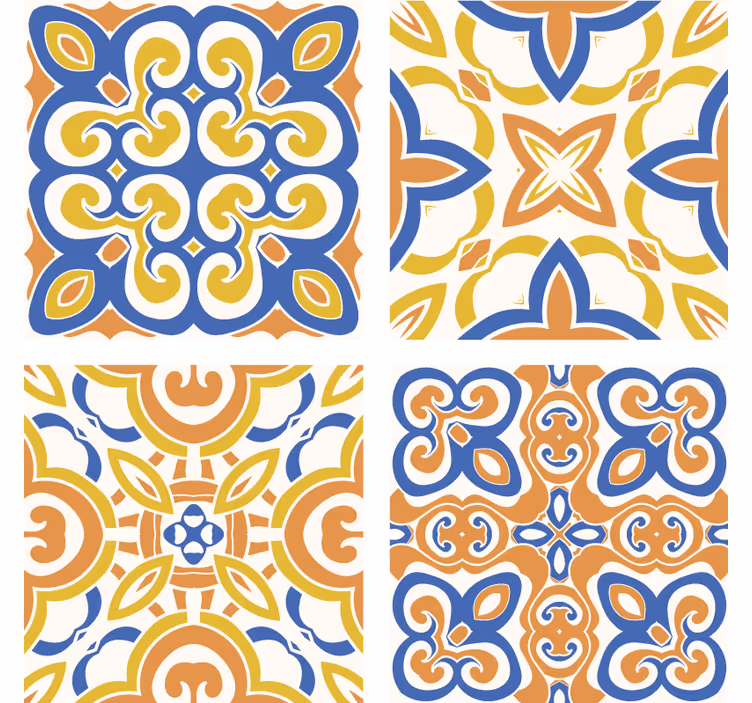 Tapet fliser sicilianske fliser - Tenstickers