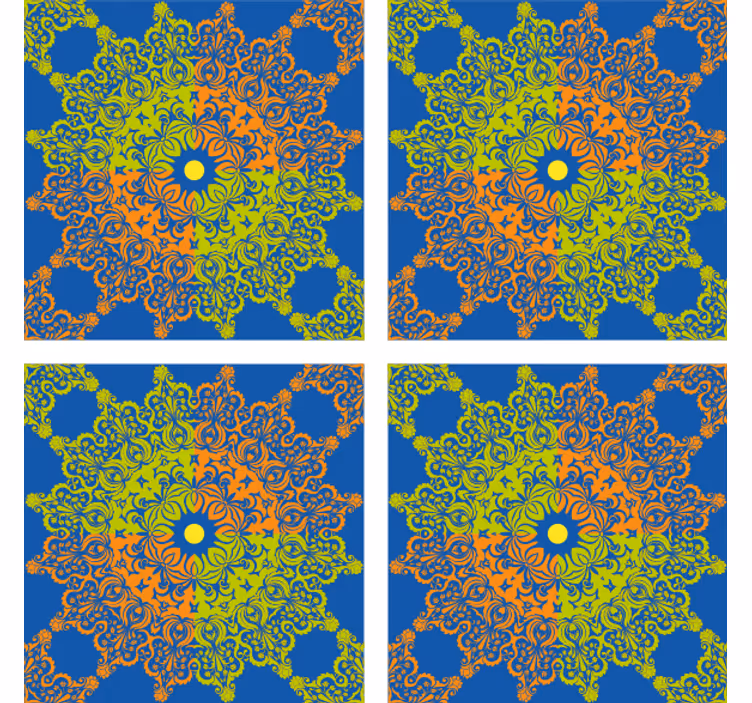 Fargerikt mandala mønster tapet fliser - Tenstickers