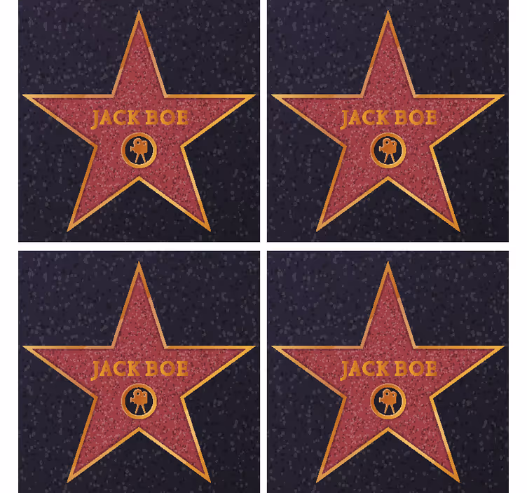Vintage tapet hollywood-stjerne med navn - Tenstickers