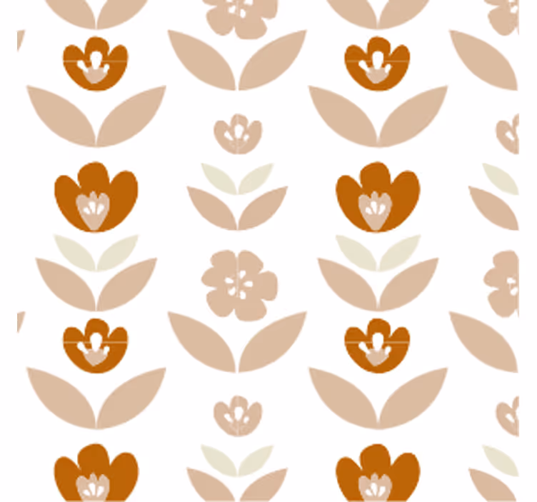 Tapet vintage 70-talls blomster - Tenstickers