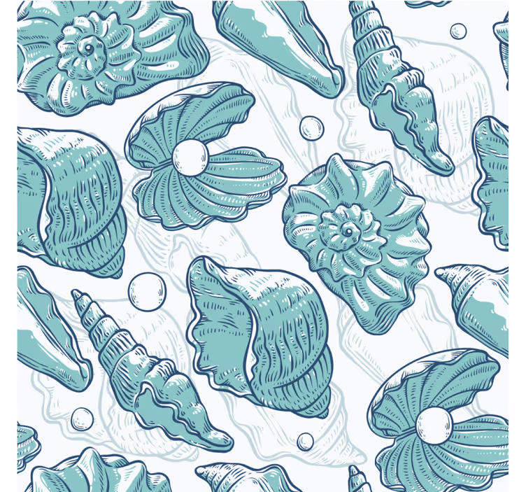 Tapet vintage marine liv skisser - Tenstickers
