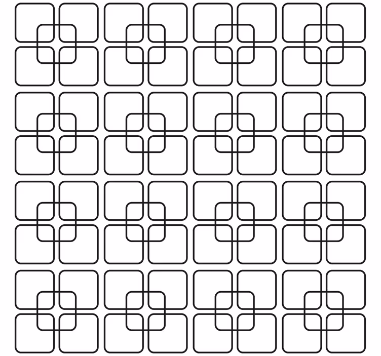 Tapet geometriske former svarte firkanter mønster - Tenstickers