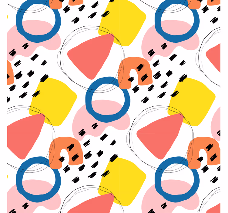Tapet vintage med geometrisk kunstmønster - Tenstickers