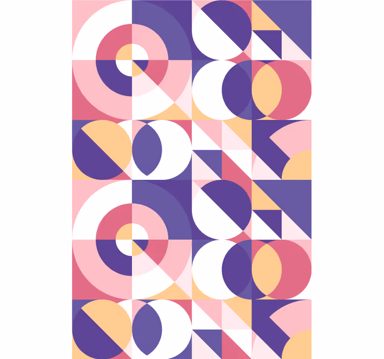 Moderne tapet geometrisk sirkelmønster - Tenstickers