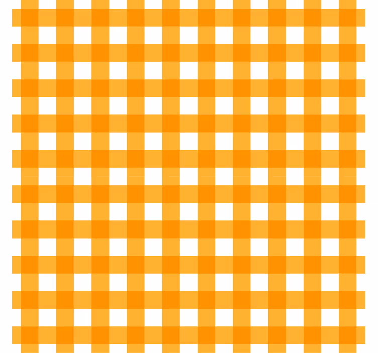 Tapet kjøkken oransje rutemønster - Tenstickers