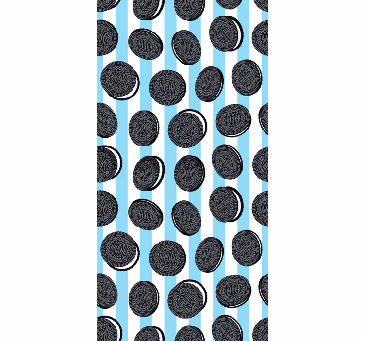Oreo stripete mønster tapet kjøkken - Tenstickers