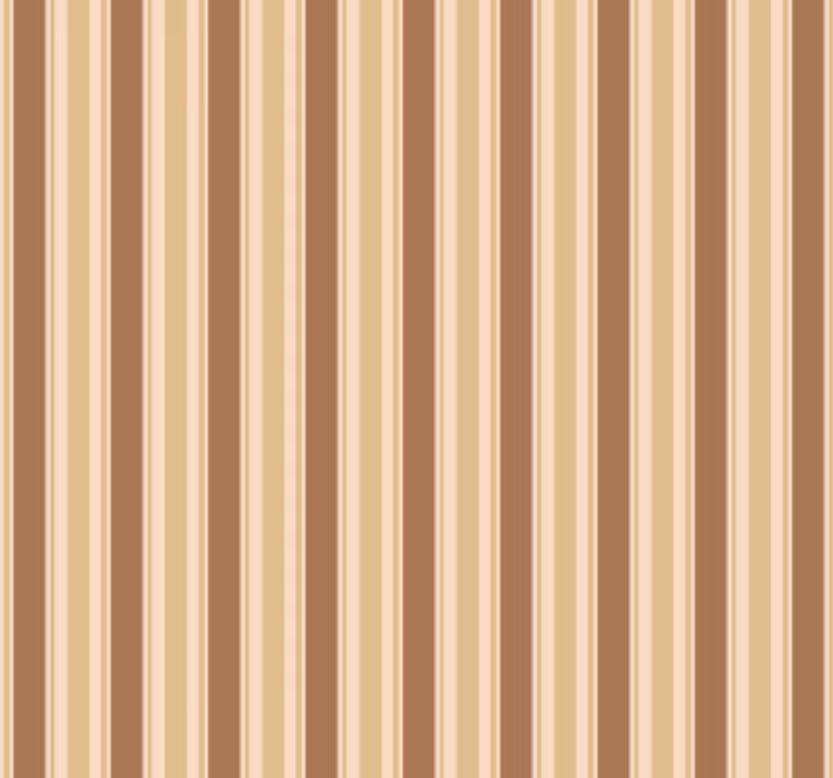 Tapet stue brunt stripemønster - Tenstickers