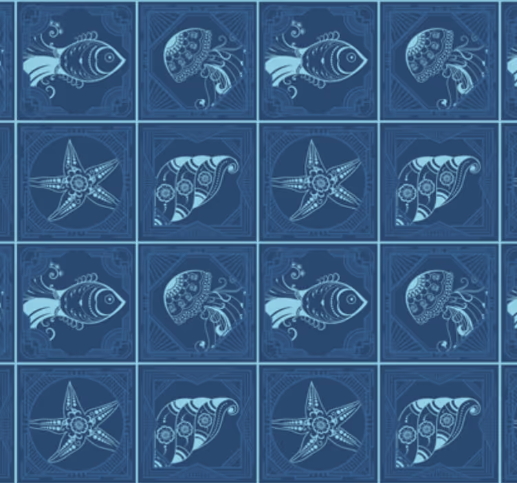 Marine liv design tapet bad - Tenstickers