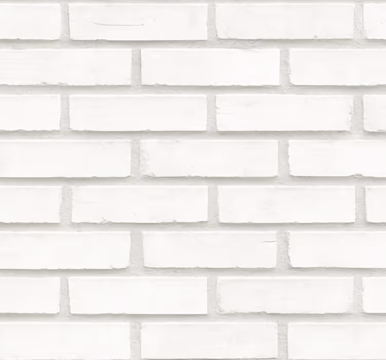 Tapet stue hvit murstein design - Tenstickers