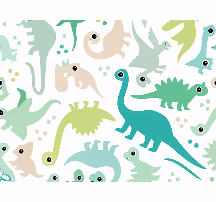 Tapet barn fargerik dinosaur - Tenstickers