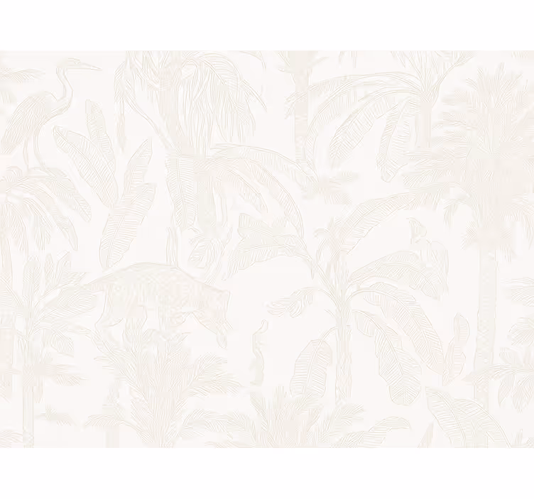 Tapet gift lys beige jungel - Tenstickers