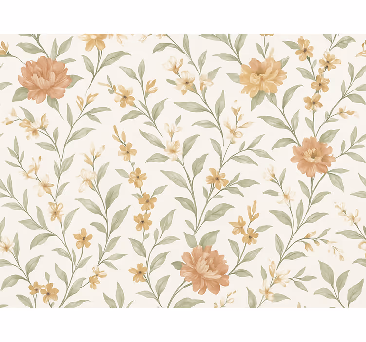 Tapet gift asiatisk blomst - Tenstickers