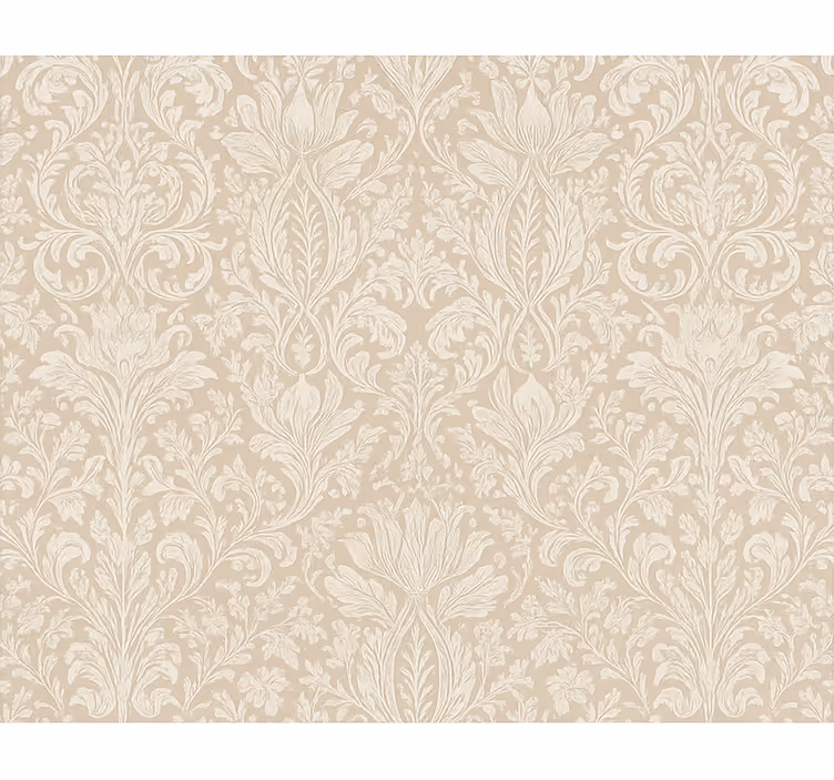Tapet gift klassisk beige blomster - Tenstickers