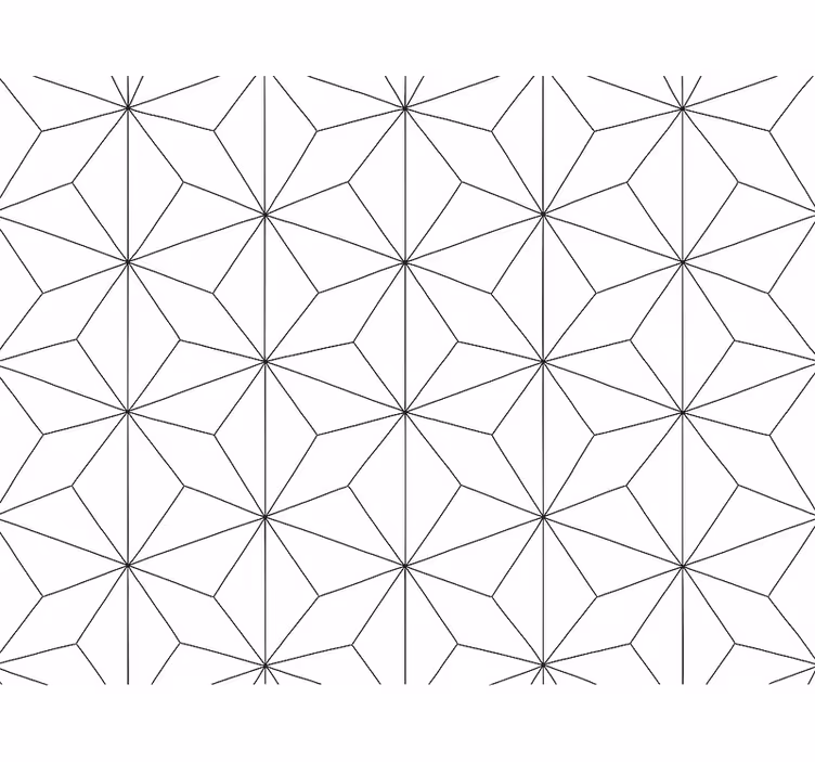 Abstract hexagon tapet stue - Tenstickers