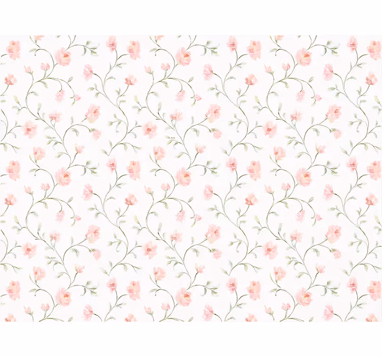 Tapet gift botanisk rosa blomst - Tenstickers