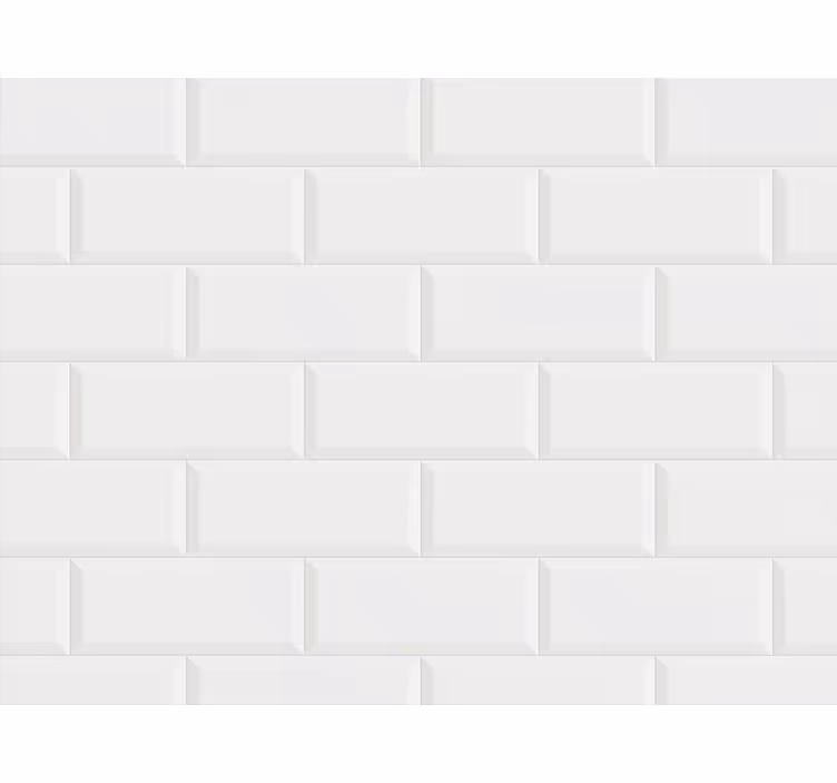 Hvit flis mønster tapet bad - Tenstickers