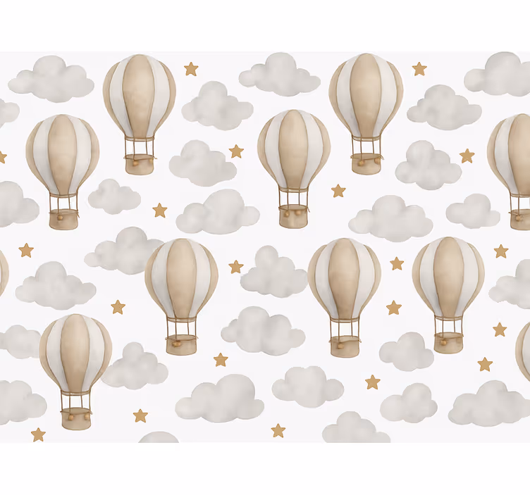 Tapet baby stjernespekkede jordballonger - Tenstickers