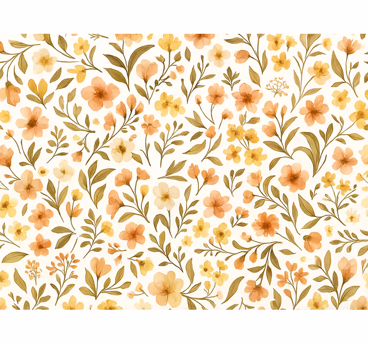 Tapet gift vintage blomster mønster - Tenstickers