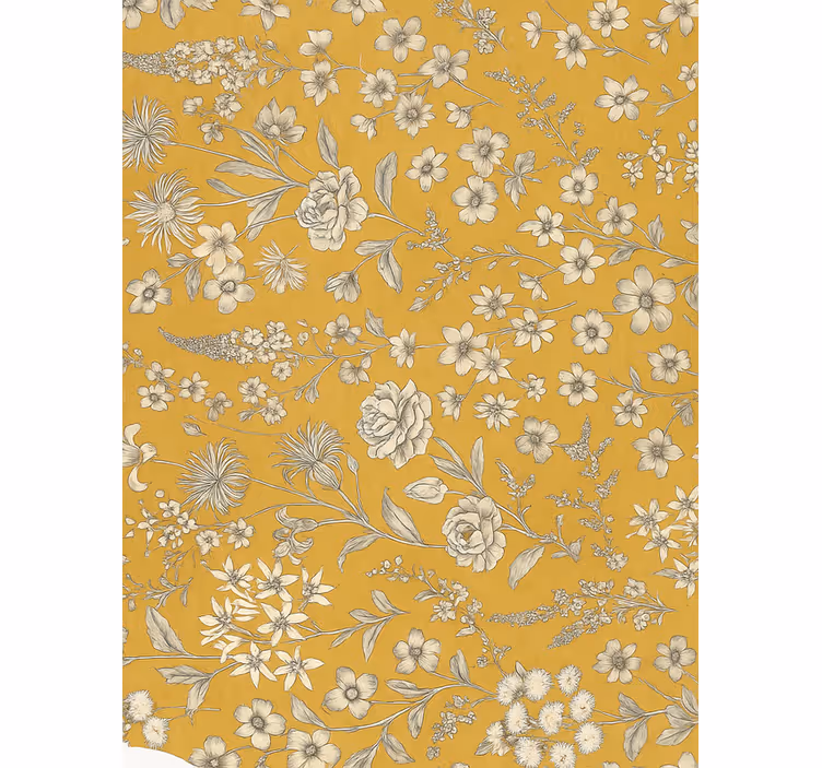 Tapet gift vintage blomsterdesign - Tenstickers