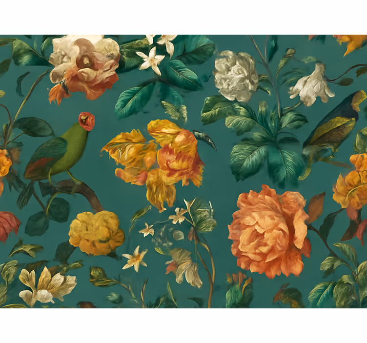 Tapet gift mørk blomsterdesign - Tenstickers