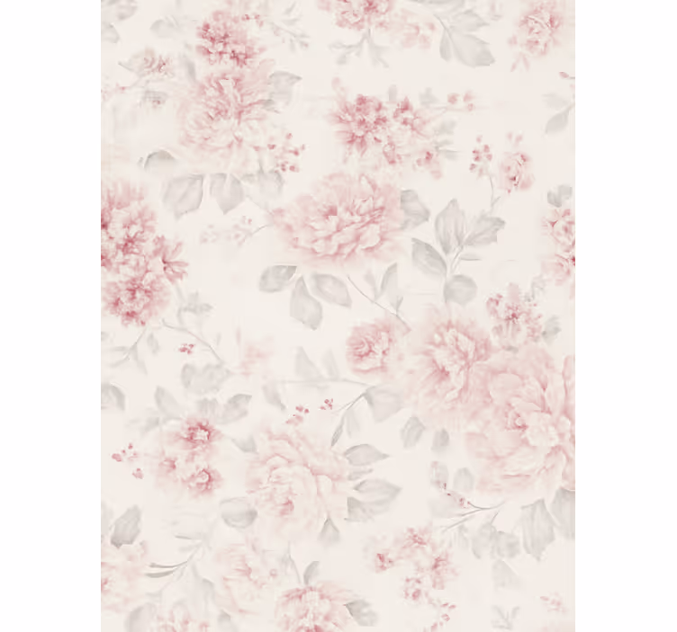 Tapet gift vintage rosa blomsterdesign - Tenstickers