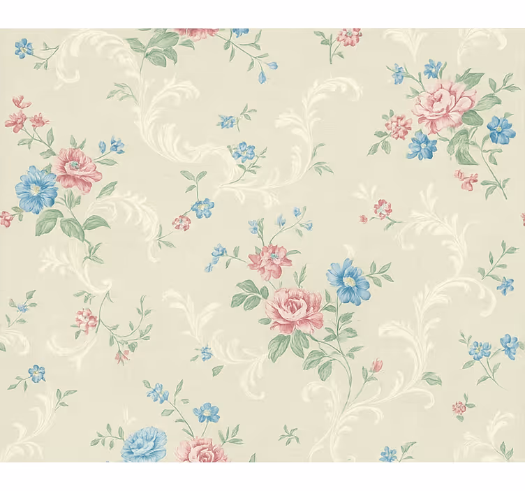 Tapet gift enkel blomsterdesign - Tenstickers
