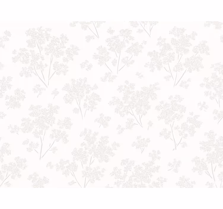 Enkle hvite blomster tapet gift - Tenstickers